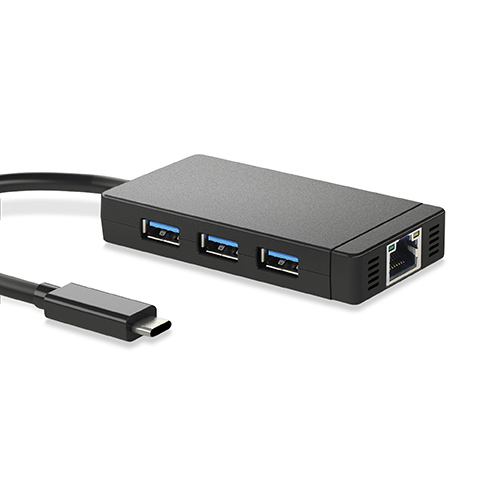 C3-H9047 USB-C to 3-Port USB 3.0 and Gigabit Ethernet Hub 1